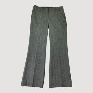 Leyla Pants Womens 10 (34x32) Gray‎ Flared Wool Blend Lined Career Trousers